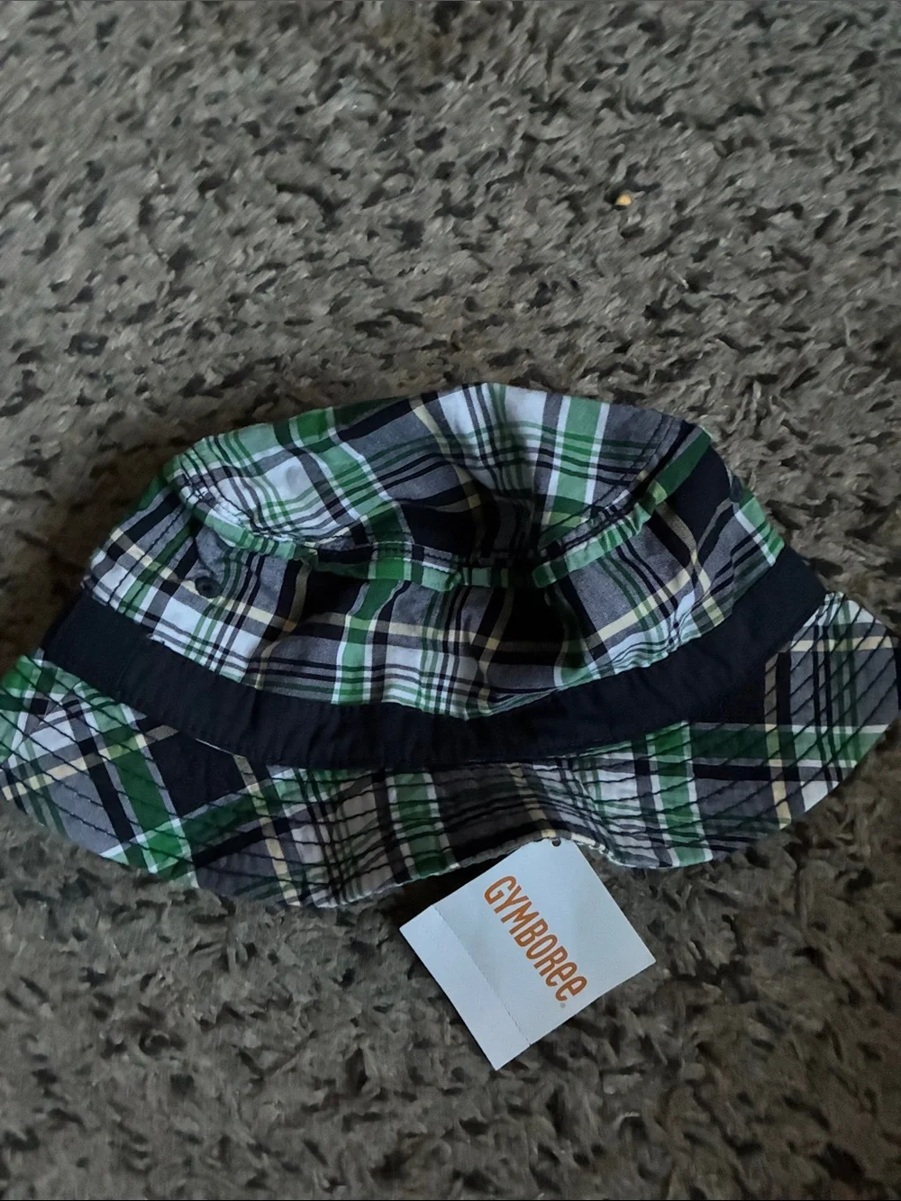 Gymboree Kids Hat Set - Green, Khaki, Navy Plaid & Frog Print